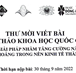 THƯ MỜI VIẾT BÀI HỘI THẢO KHOA HỌC QUỐC GIA 2022