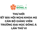 THƯ MỜI VIẾT BÀI HỘI NGHỊ KHOA HỌC CÁN BỘ GIẢNG VIÊN TRƯỜNG ĐẠI HỌC ĐÔNG Á LẦN THỨ VI