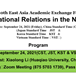 Program - The 10th East Asia Academic Exchange Forum