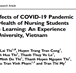 Investigating Effects of COVID-19 Pandemic on the Mental Health of Nursing Students During Remote Learning: An Experience from Dong A University, Vietnam
