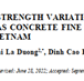 COMPRESSIVE STRENGTH VARIATIONS BY ADDING MARINE SAND AS CONCRETE FINE AGGREGATE IN QUANG NAM, VIETNAM
